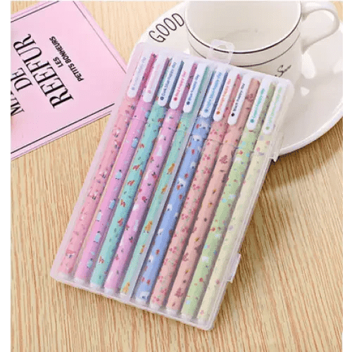 10 Pcs  Pack Colored Gel Pen Ink Pen Promotional Gift Stationery School & Office Supply