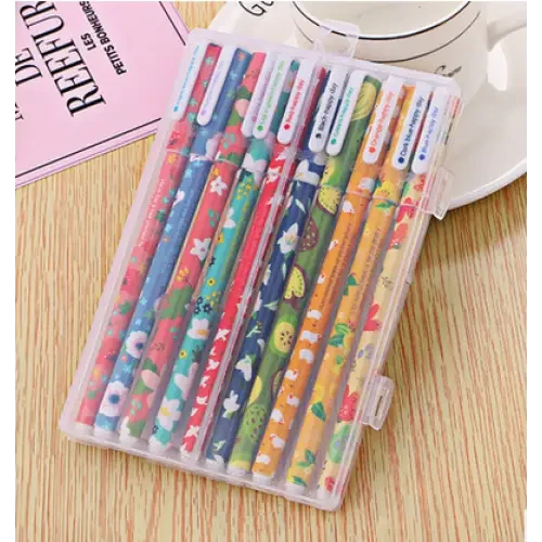 10 Pcs  Pack Colored Gel Pen Ink Pen Promotional Gift Stationery School & Office Supply