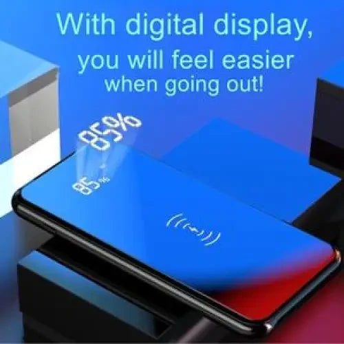 10000mAh Fast Charging 15W Wireless Charging Power Bank With Digital Display