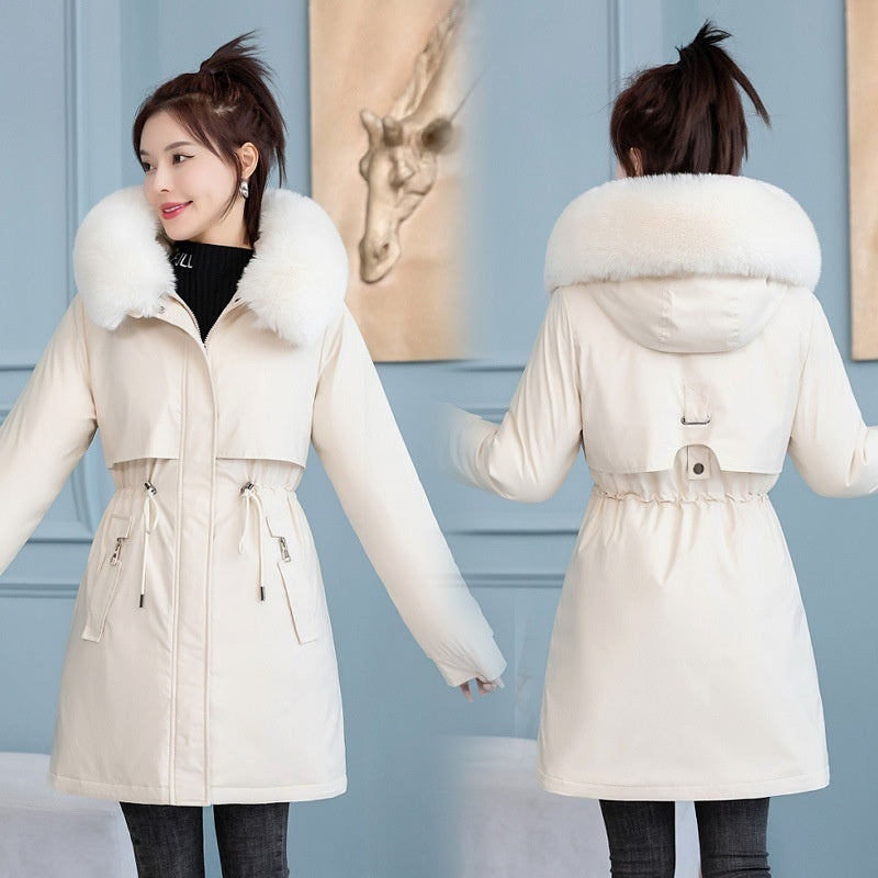 Women's Mid-length Slim Fashion Cotton-padded Jacket - globaltradeleader