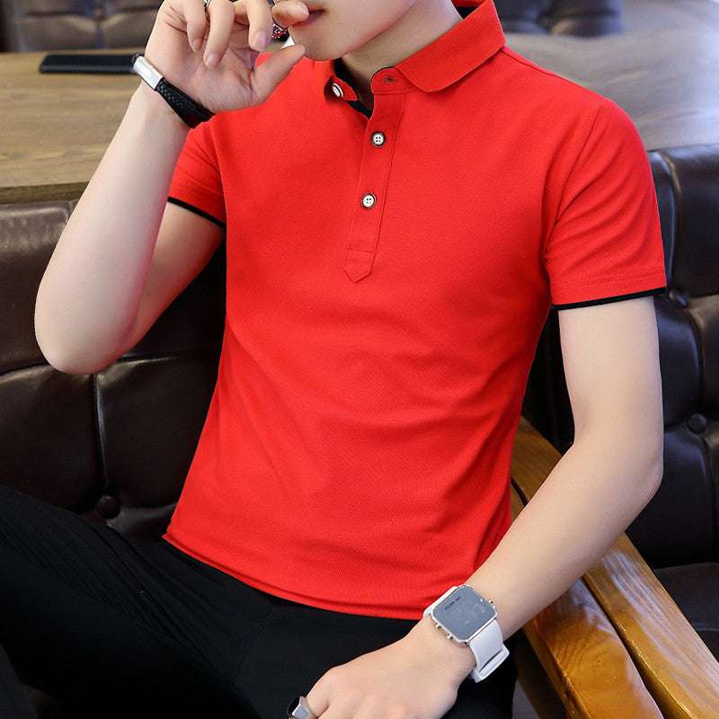Polo Shirt For Men Casual Short Sleeve Polo Shirts Patchwork Turn-down Collar Zipper T-Shirt Summer Men Shirt Tops - globaltradeleader