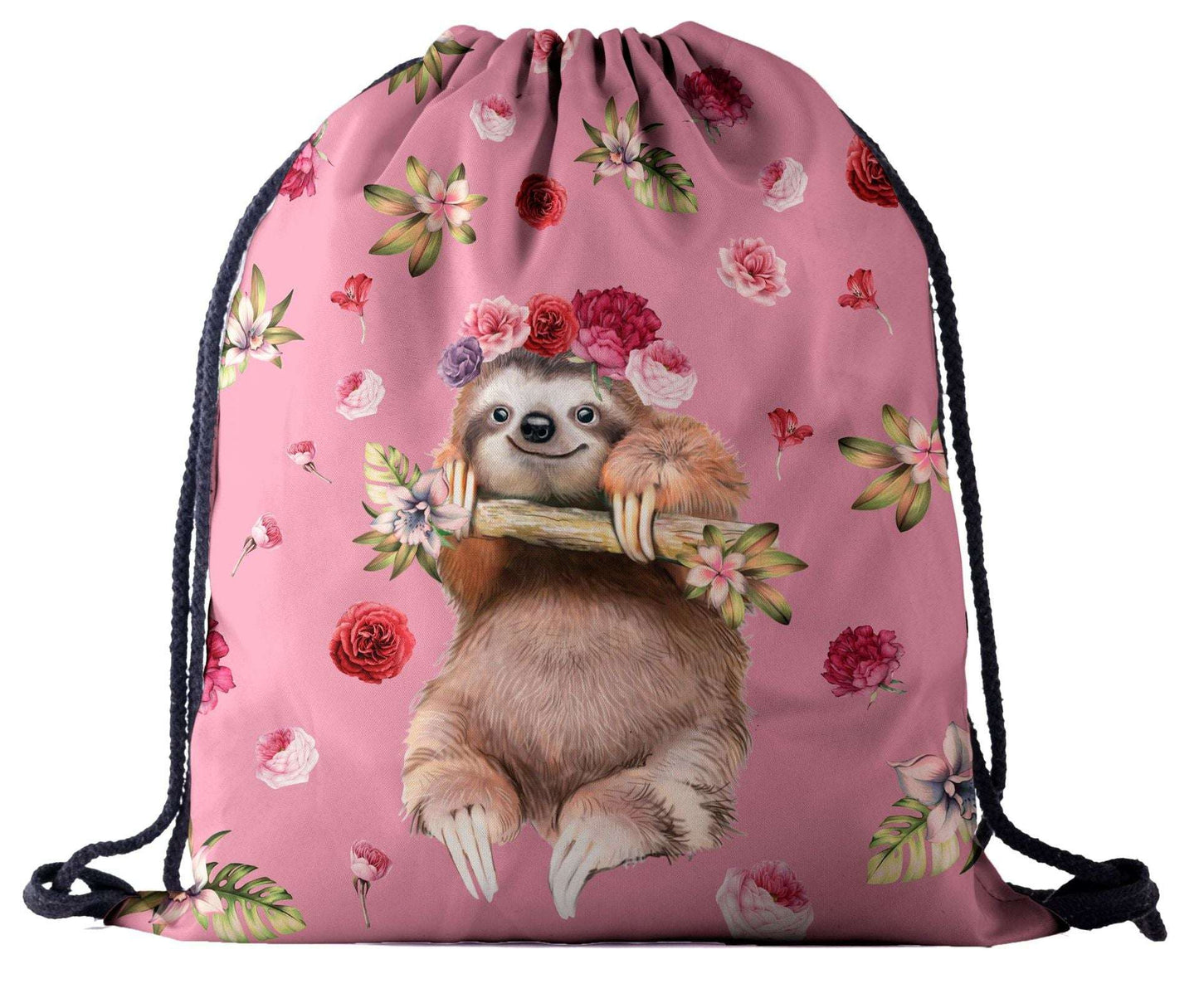 Sloth Series 3d Digital Print Drawstring Pocket Backpack