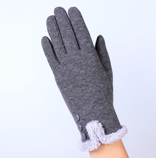 Touch screen ladies winter gloves outdoor sports cycling driving warm gloves not falling velvet gloves