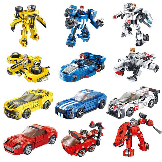 Building Block Racing Series Puzzle Small Particles Assembled Building Block Toys - globaltradeleader