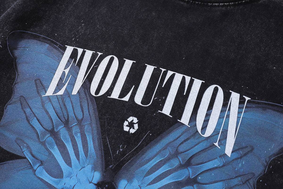 Retro Cartoon Printed Loose Round Neck Short Sleeve T-shirt - globaltradeleader