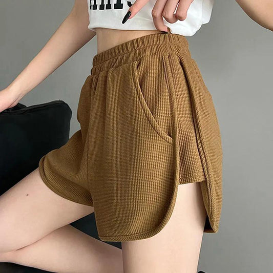 Waffle Sweatpants Shorts For Women - globaltradeleader