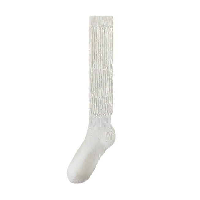 Autumn And Winter Thickening Women's Bunching Socks Fleece-lined Warm Stockings Half Pile - globaltradeleader