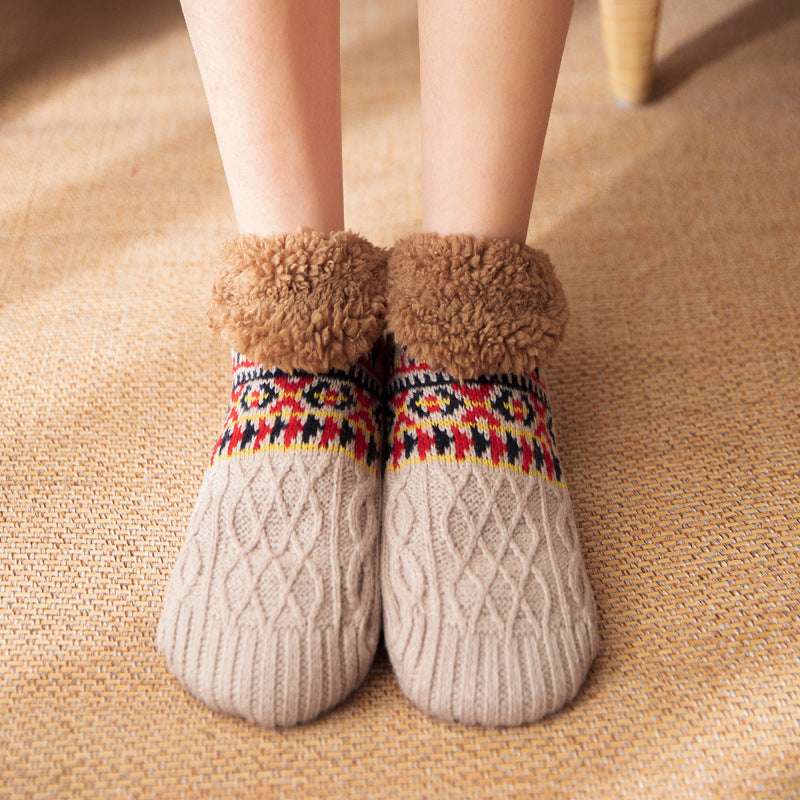 Indoor Home Floor Socks Fall And Winter Warm Non-slip Carpet Socks For Men And Women - globaltradeleader