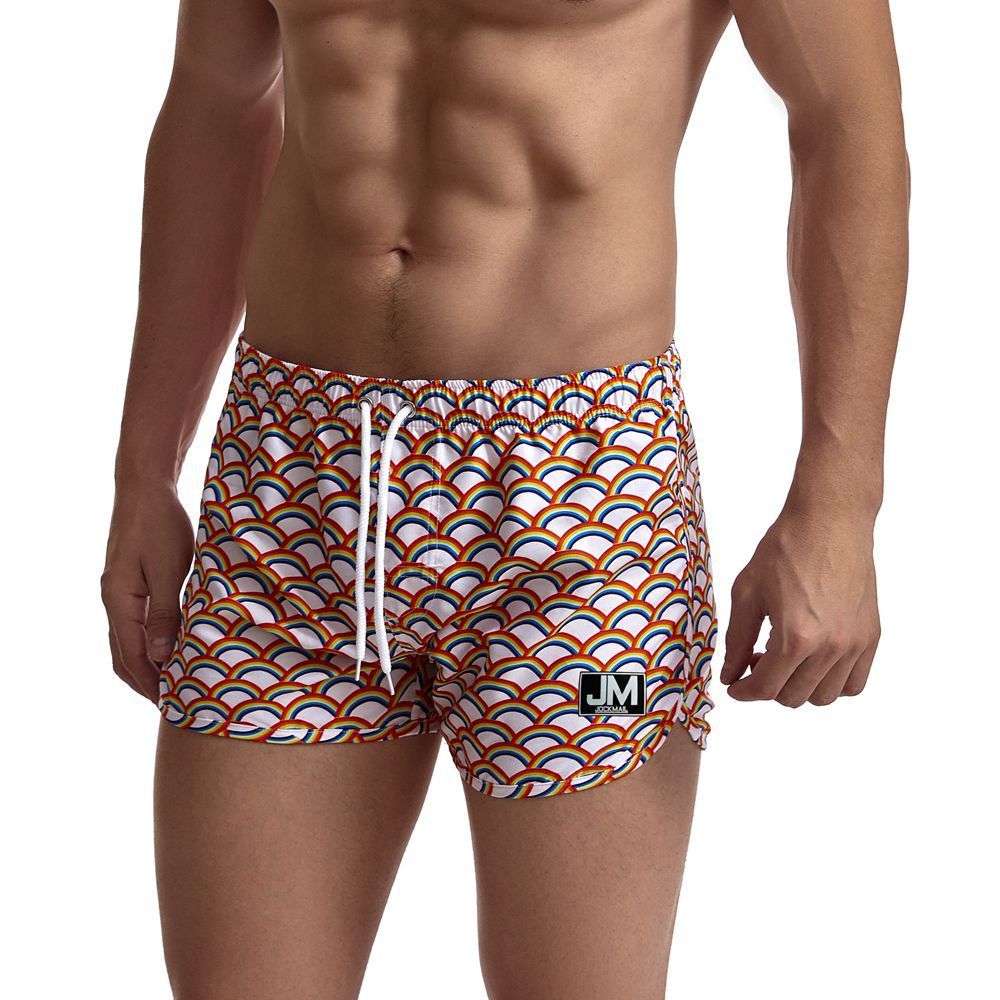 Men's Rainbow Print Beach Sports Shorts - globaltradeleader