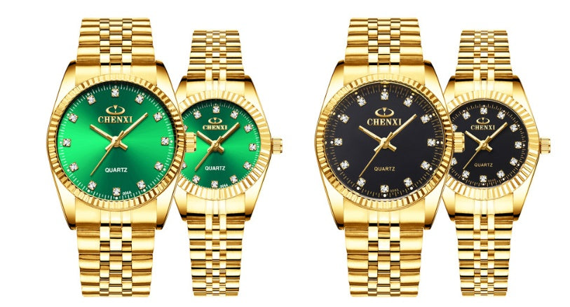 Golden couple watch men - globaltradeleader