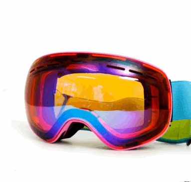 Double layer anti fog men's large spherical ski goggles for goggles