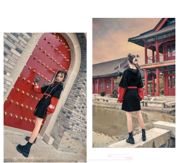 Women's Chinese style embroidered sweatshirt