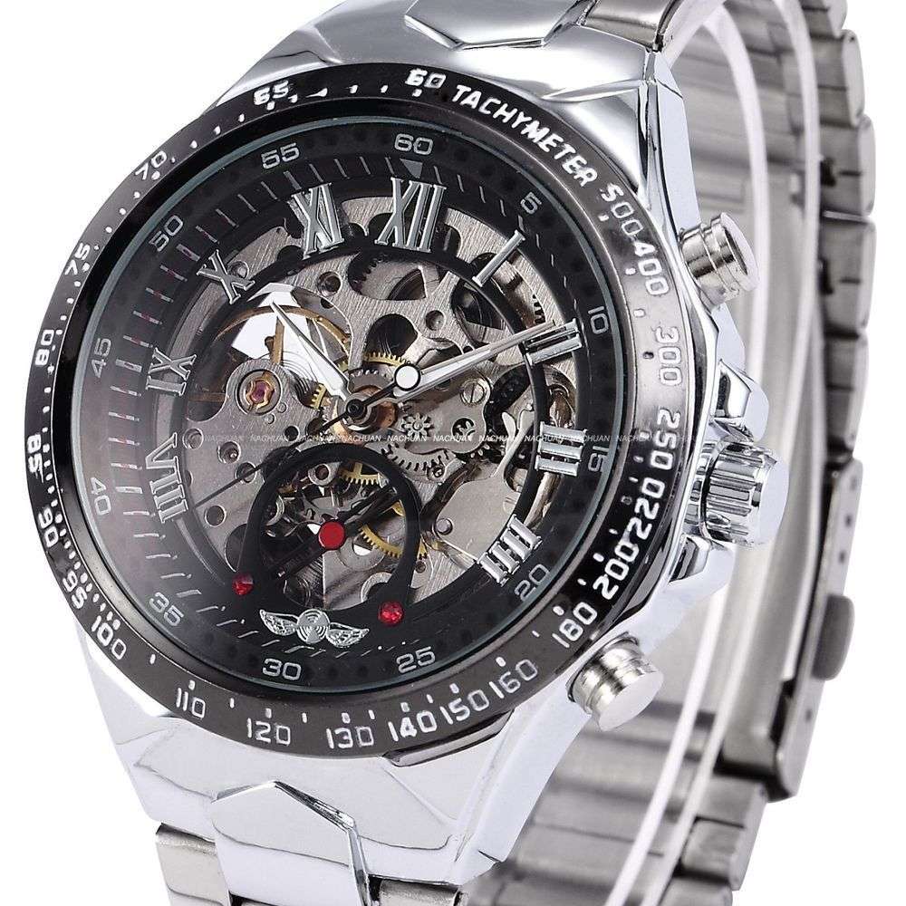 Men's Personality All-steel Hollow Automatic Mechanical Watch - globaltradeleader