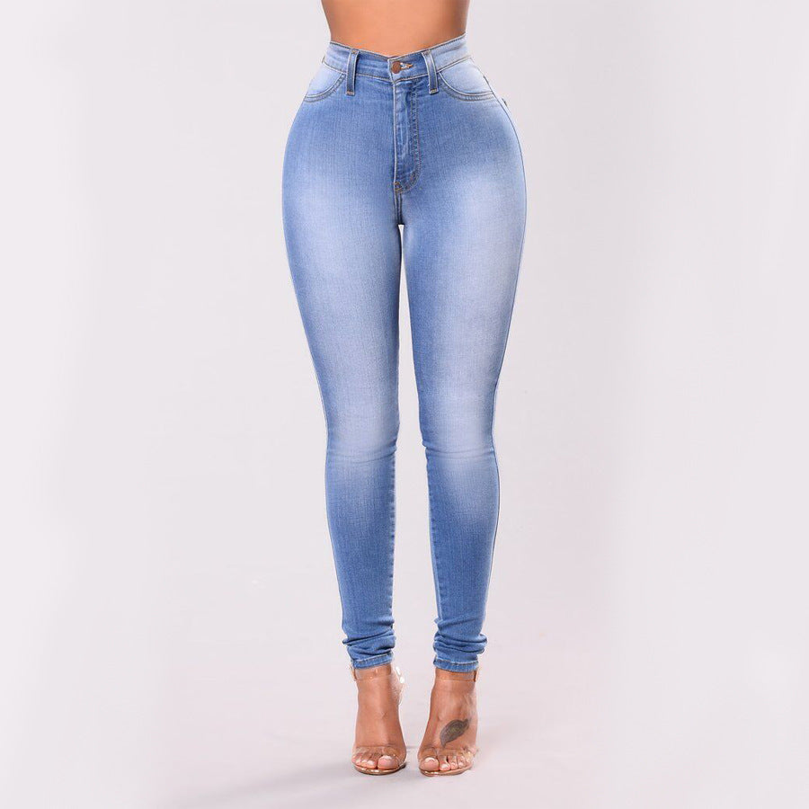 High Quality Ladies High Waist Stretch Jeans