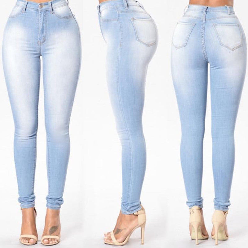 High Quality Ladies High Waist Stretch Jeans