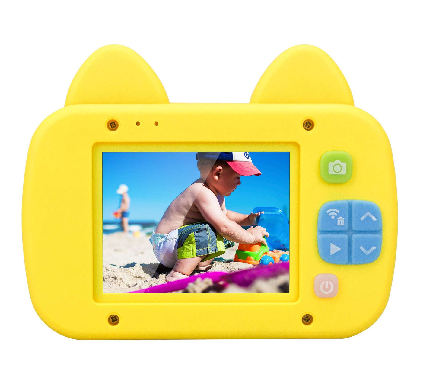 Cartoon kitten child digital camera