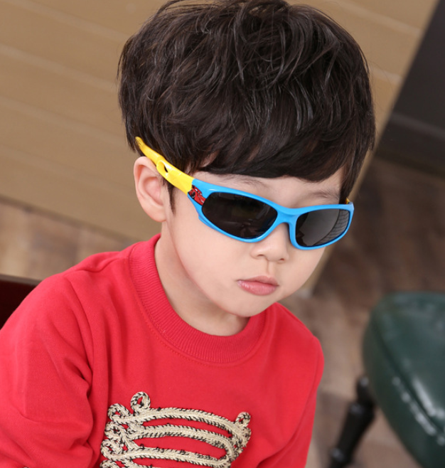 Silica gel riding sunglasses Outdoor boys and girls sunglasses Children's polarizing Sports Sunglasses