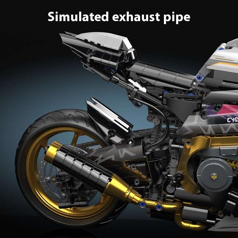 Children's Puzzle High Difficulty Assembling Motorcycle Building Blocks Toy Decoration - globaltradeleader