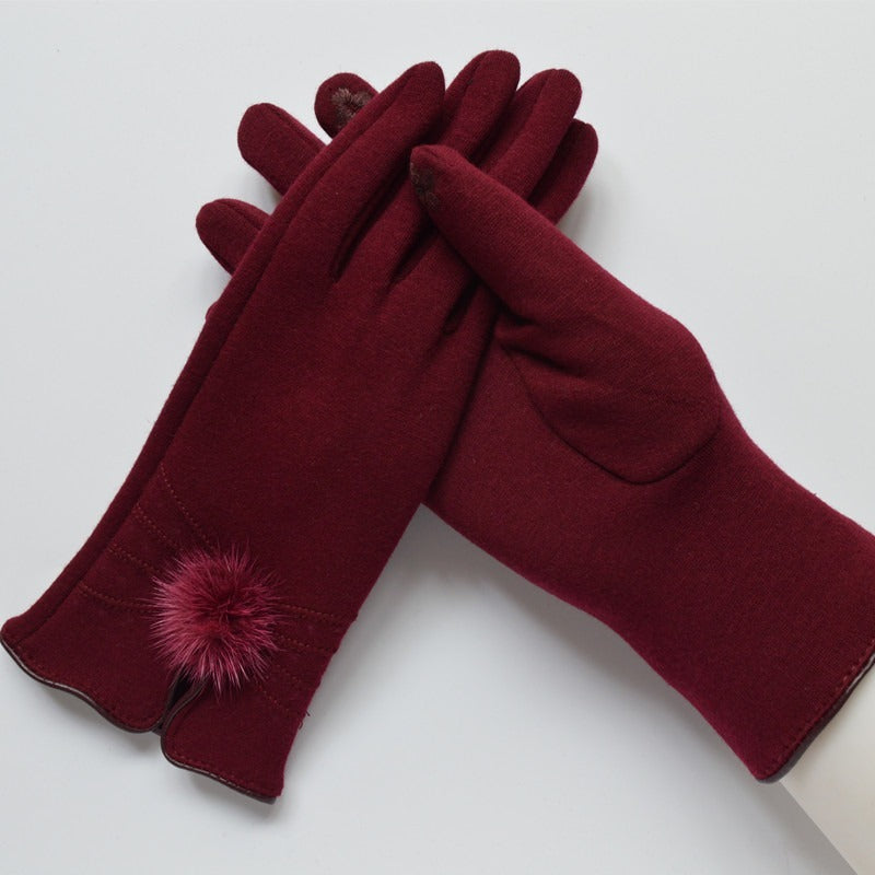 Women's Winter Warm Spun Velvet Gloves - globaltradeleader