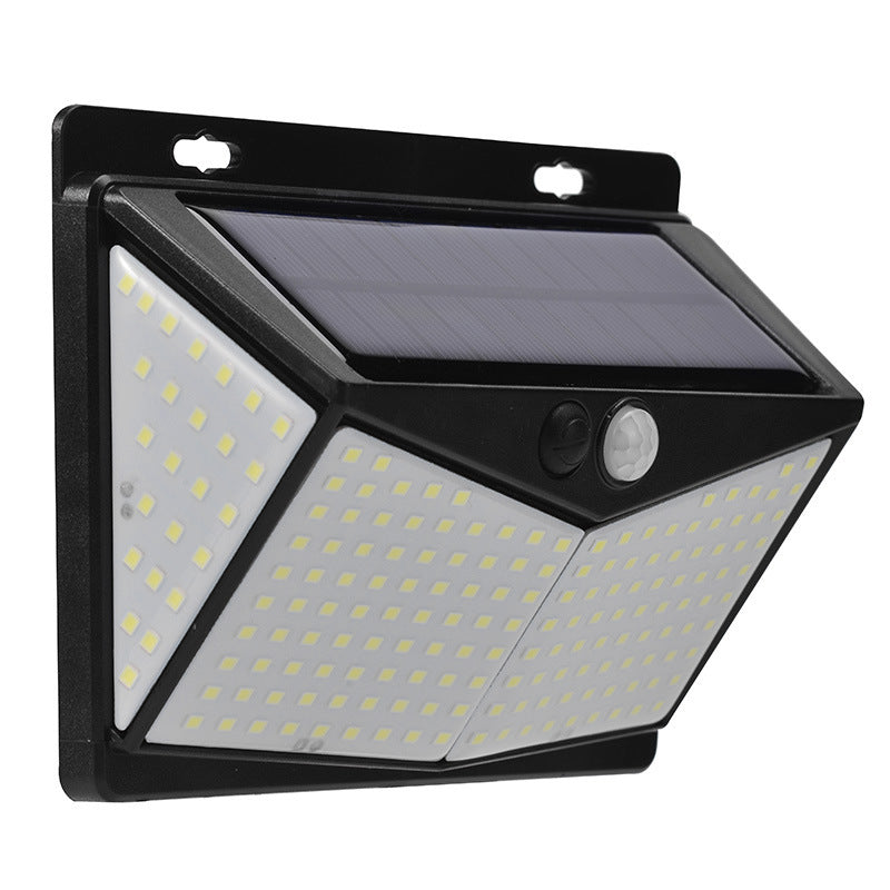 208LED Solar Wall Lamp Human Body Induction Garden Lamp Villa Landscape Lamp - globaltradeleader