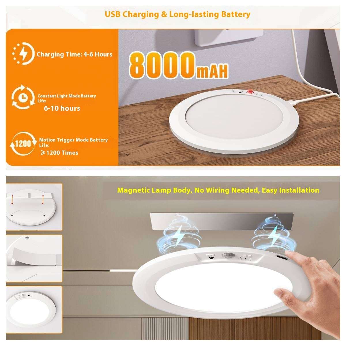 Ultra-thin Led Intelligent Induction Ceiling Light With Remote Control 5 Colors - globaltradeleader