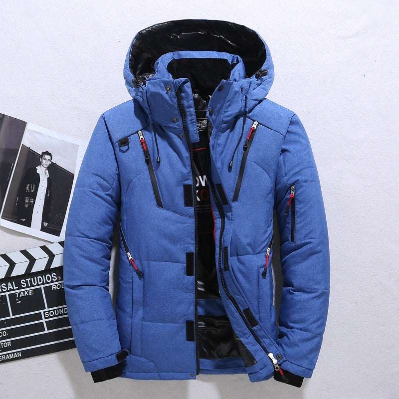 Outdoor Windproof Hooded Jacket Leisure Sports Coat With Pockets Warm Mens Clothing - globaltradeleader