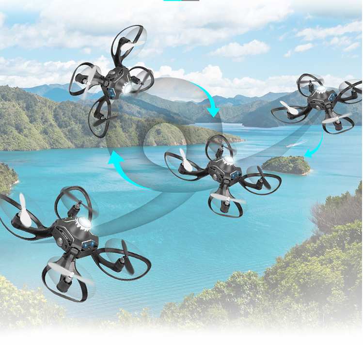 Folding gesture control aircraft four-axis aerial photography