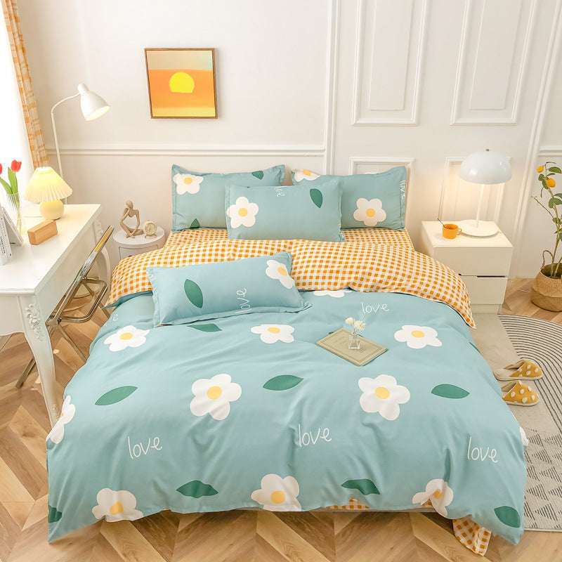 Cashmere Four-piece Brushed Quilt Cover Sheets - globaltradeleader