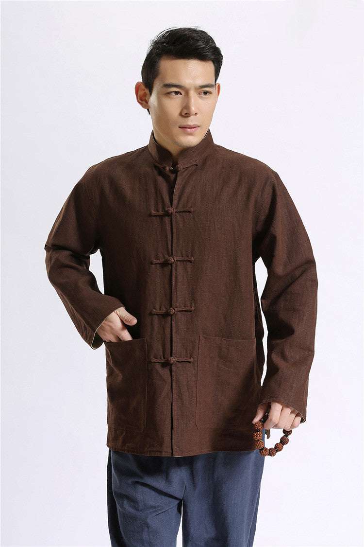 Linen Tang suit jacket men's cardigan