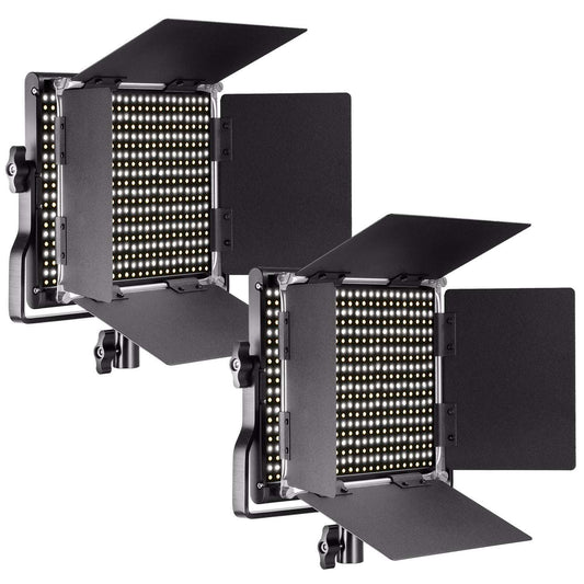 Neewer 2 Packs Professional Metal Bi-color Dimmable 660 LED Video Light