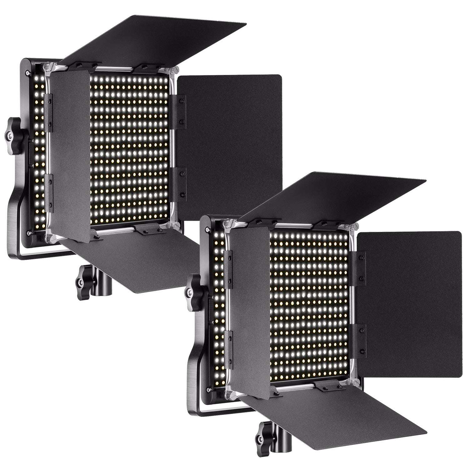 Neewer 2 Packs Professional Metal Bi-color Dimmable 660 LED Video Light