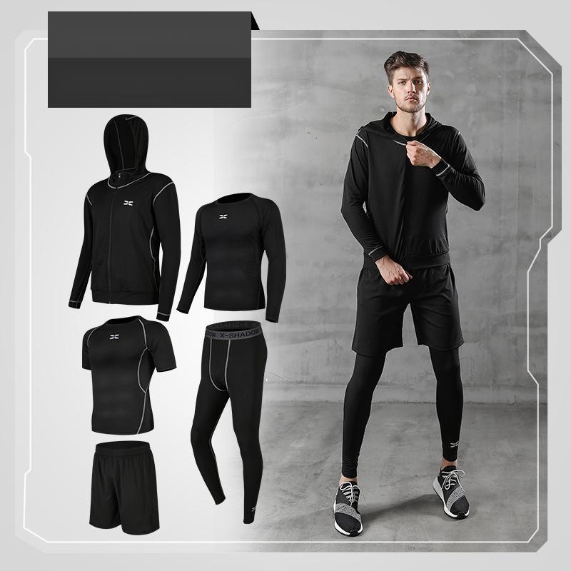 Running quick-drying basketball sports suit five-piece training suit - globaltradeleader