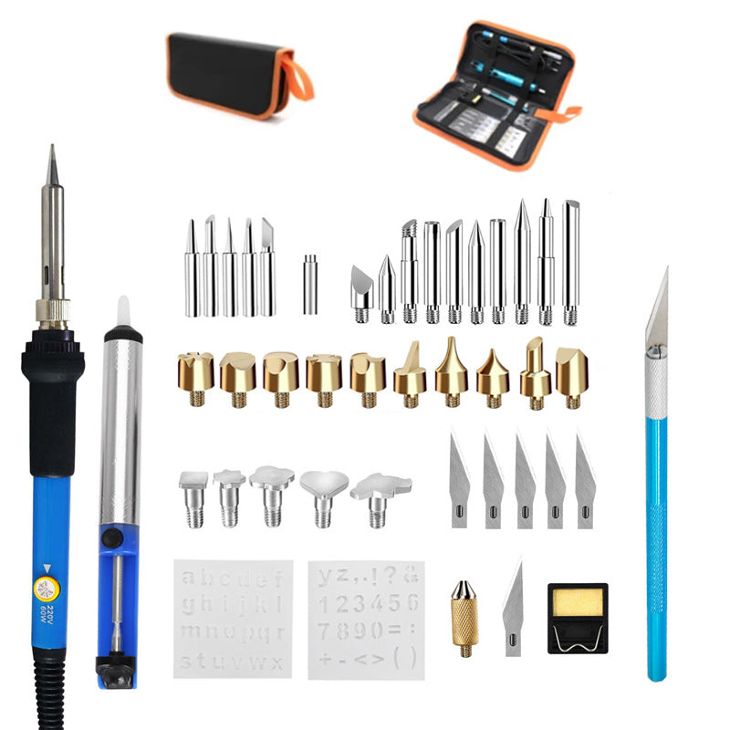 Thermostat Electric Soldering Iron Set 60W Engraving Pyrography Tool Internal Heating Electric Soldering Iron Repair Pen Electric Soldering Iron Kit