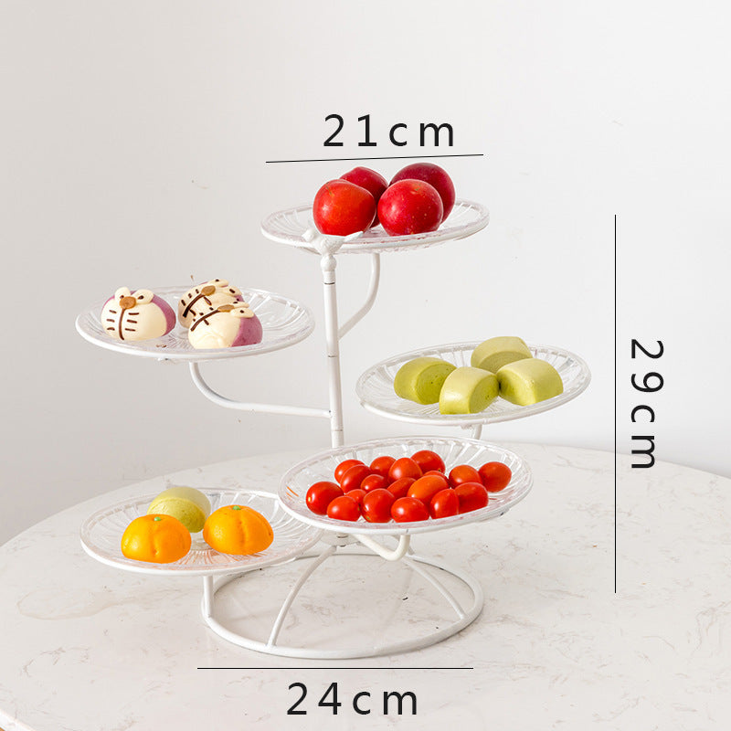 Multi-layer fruit tray living room household acrylic dried fruit tray - globaltradeleader