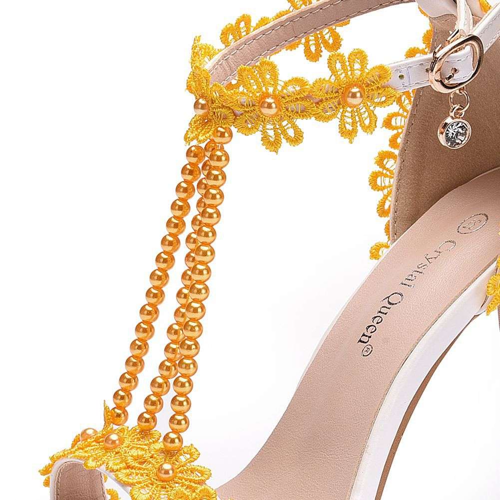 Serpentine flower super high heel sandals female flower high heels