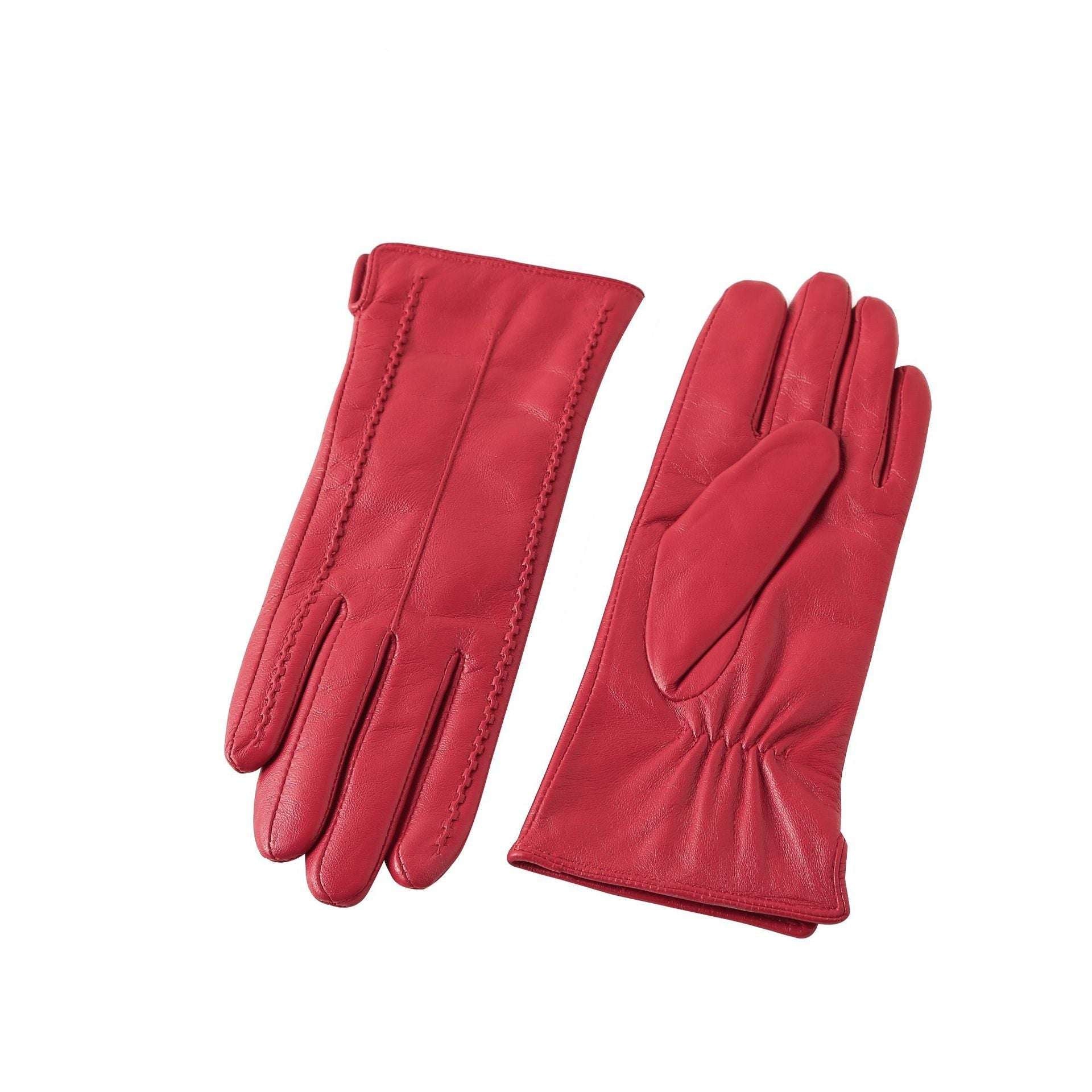 European And American Ladies Color Sheepskin Gloves Fashion Autumn And Winter Warm With Velvet - globaltradeleader