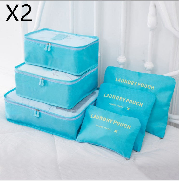 6 PCS Travel Storage Bag Set for Clothes Tidy Organizer