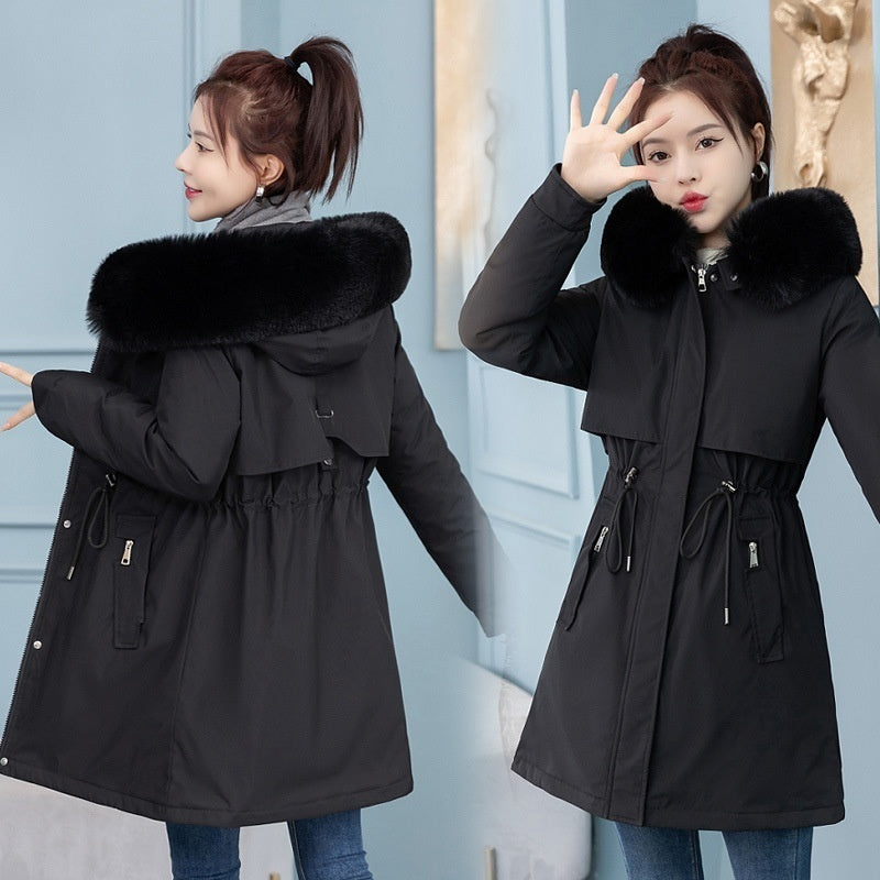 Women's Mid-length Slim Fashion Cotton-padded Jacket - globaltradeleader