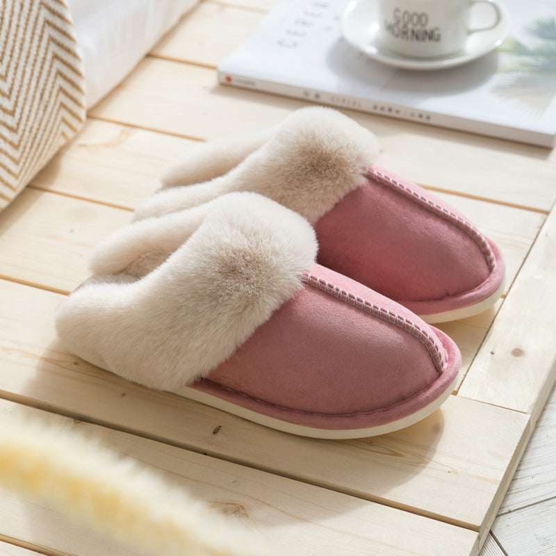 Household Plush Slippers Women Cotton Shoes For Autumn And Winter - globaltradeleader