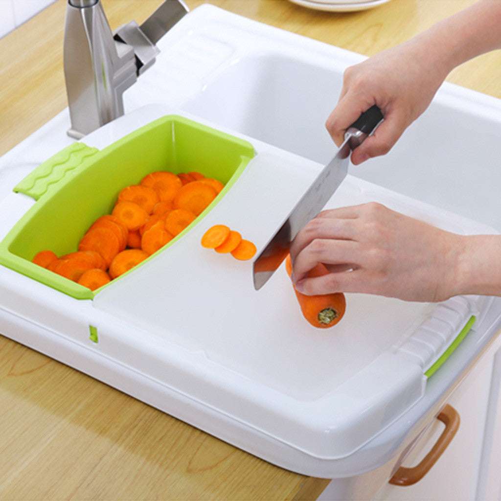 Kitchen drain cutting board