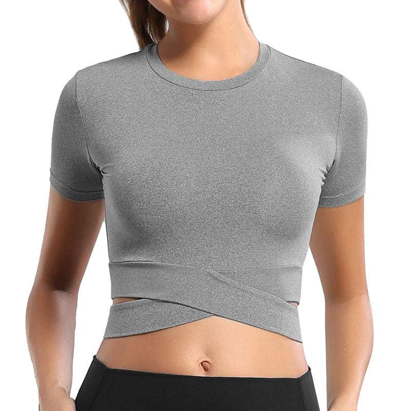 Sports fitness cropped yoga clothes T-shirt - globaltradeleader