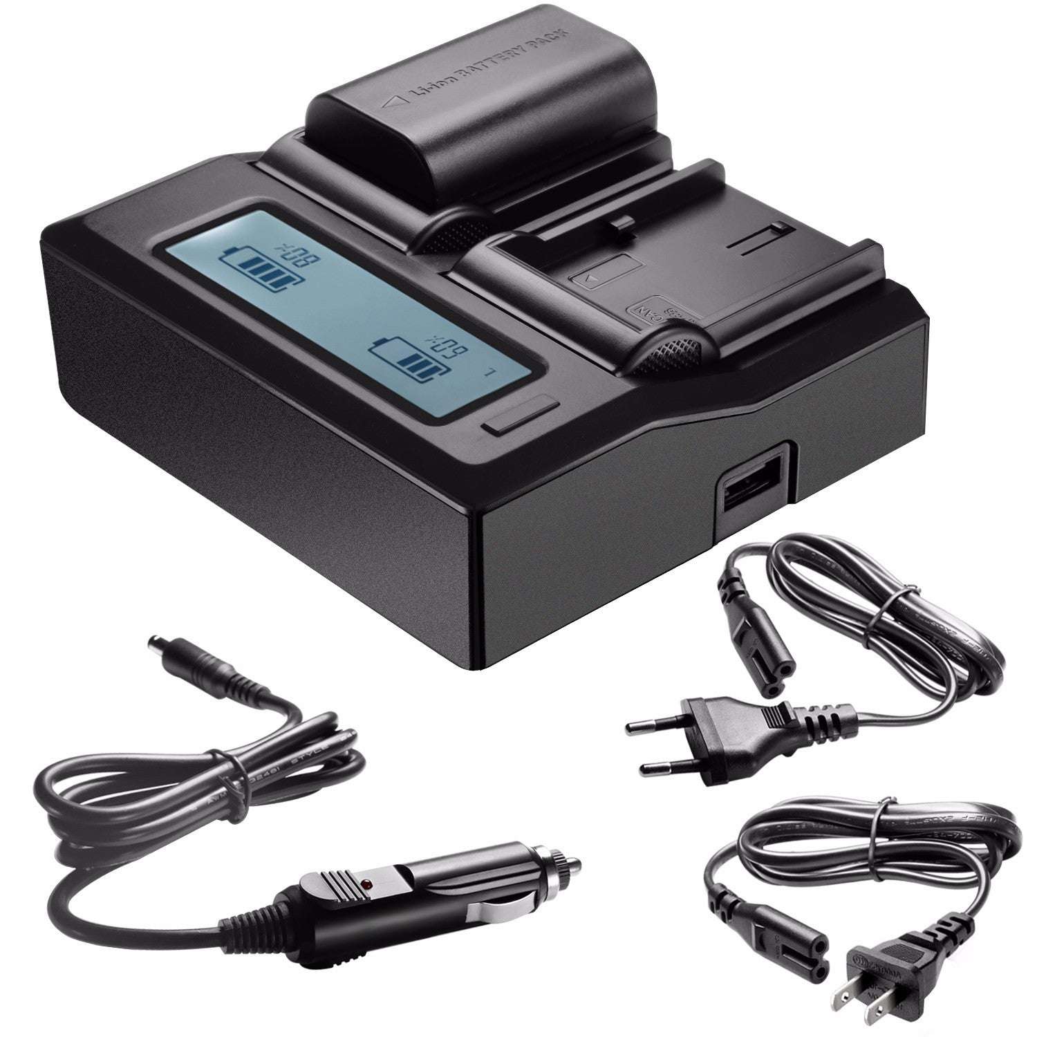 Neewer Dual LCD Battery Charger forLP-E6 Batteries