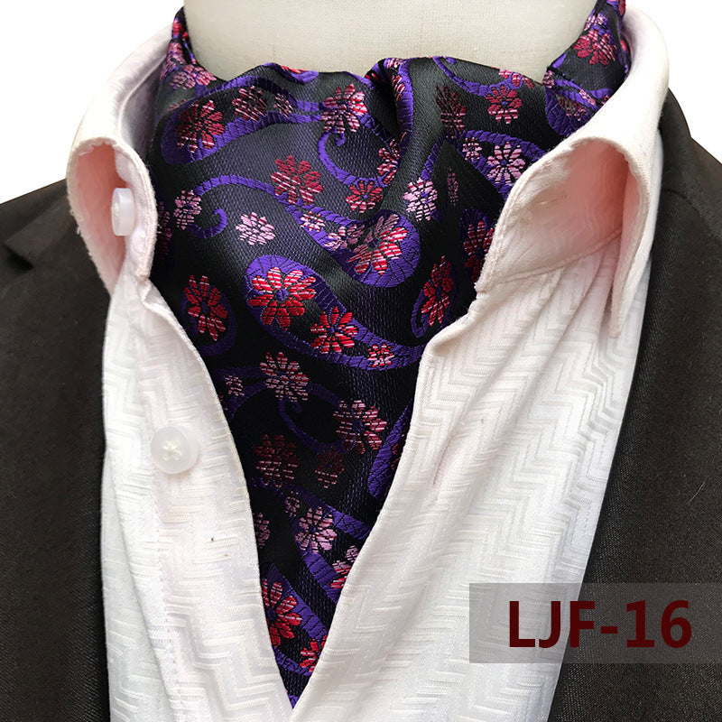 Men's Scarf Jacquard Polyester Fashionable And Warm