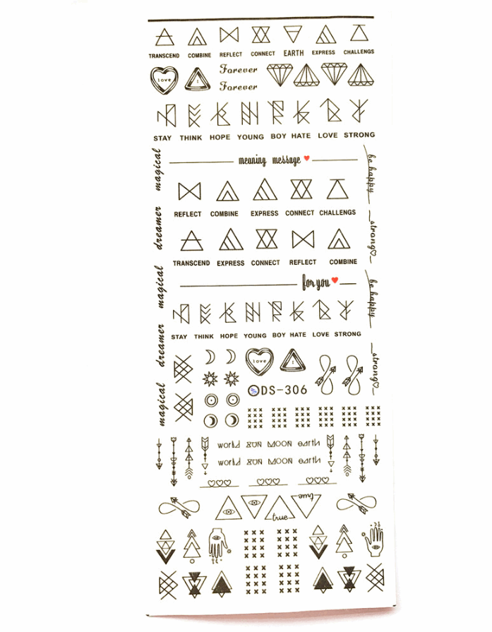 Geometric DIY Art Nail Polish Stickers