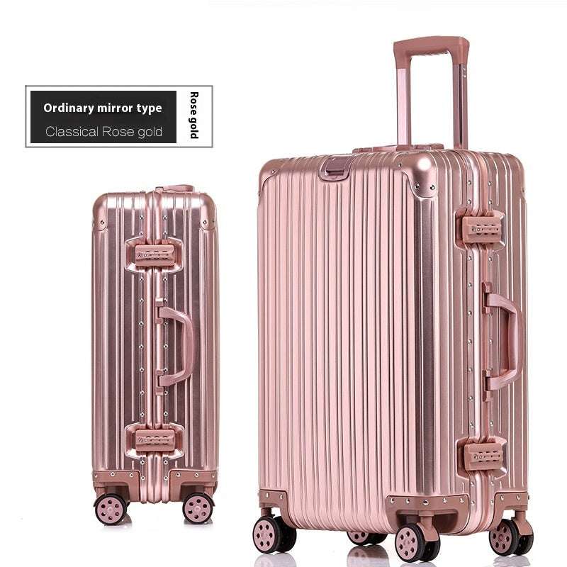 Aluminum Magnesium Luggage Password Trolley Case - globaltradeleader
