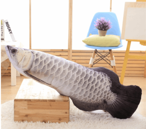 Simulation golden dragon fish pillow doll plush toy