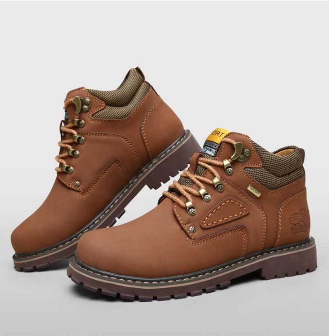 Autumn and Winter Martin Boots Men Lace Up Leather Tooling Shoes - globaltradeleader