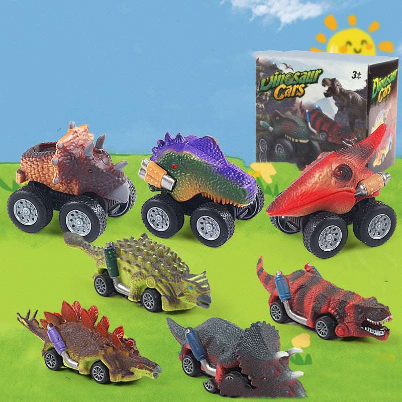 Simulation Dinosaur Model Mini Pull Back Car Inertia