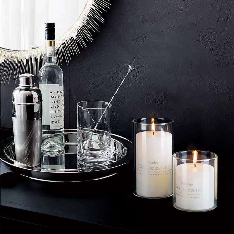 Creative Transparent Glass Wedding Road Guide Vase Home Decoration Candle Holder