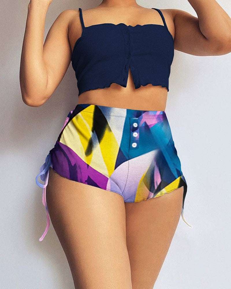 Printed Personalized Fashion Casual Sports Yoga Shorts
